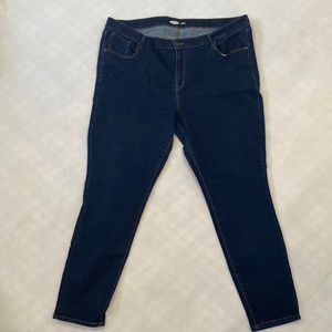 Old Navy dark blue denim skinny jeans